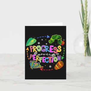 Tarjeta Progreso Sobre La Perfección Profesor Regreso A La