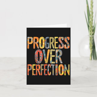 Tarjeta Progress Over Perfection Motivation Motivational T