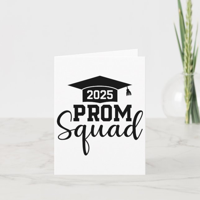 Tarjeta Prom Squad 2025 Graduado Graduado Graduado Cl De 2 (Anverso)