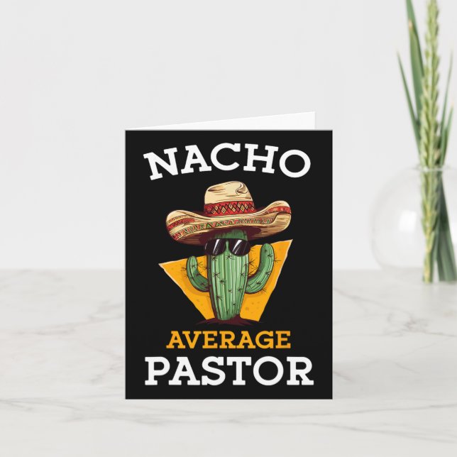 Tarjeta Promedio Nacho Pastor Predicador Líder Religioso C (Anverso)