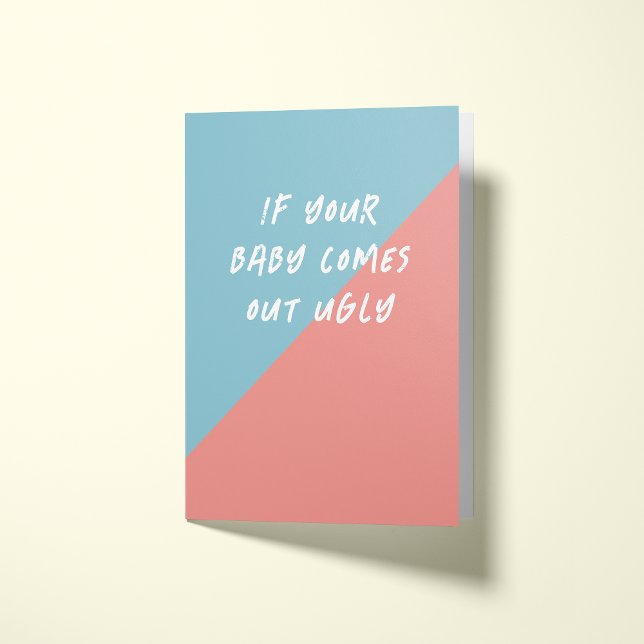 Tarjeta Promesa de bebé feo divertida embarazo  (Subido por el creador)