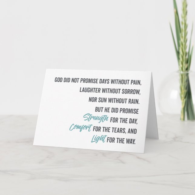 Tarjeta Promesa de Confort y Luz (Anverso)