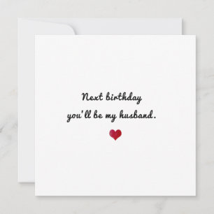 Tarjeta prometido amor romántico lindo corazón feliz cumpl