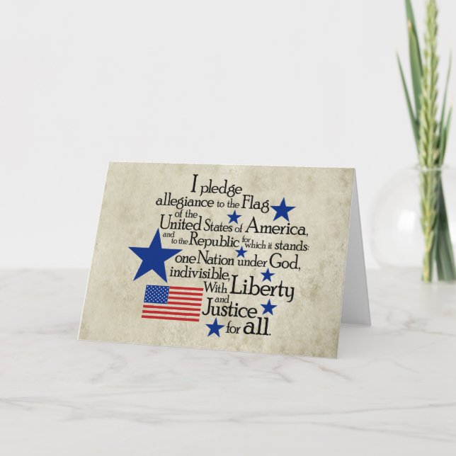 Tarjeta Prometo lealtad a la bandera (Anverso)