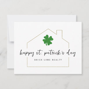 Tarjeta Promoción de bienes raíces del Día de San Patricio