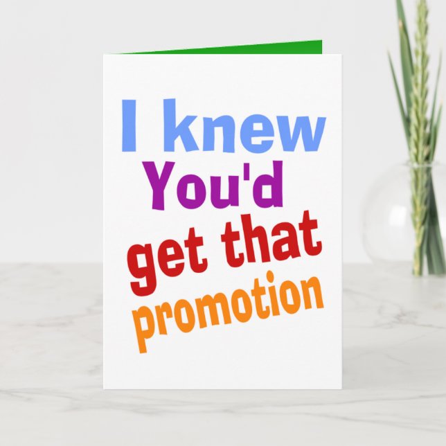 Tarjeta promoción de trabajo divertida (Anverso)