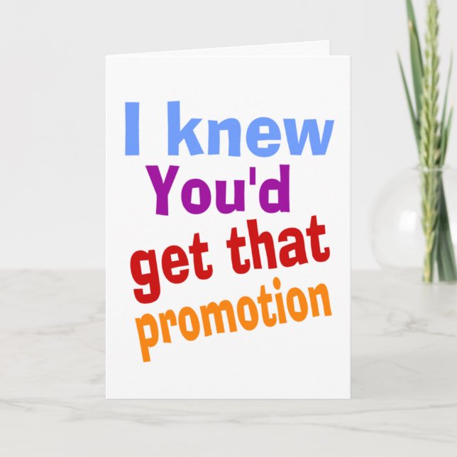 Tarjeta promoción de trabajo divertida (Anverso)