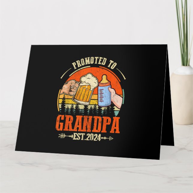 Tarjeta Promocionado al abuelo Est 2024 Día de los Padres  (Anverso)