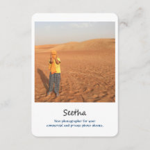 tarjeta promocional de fotografía