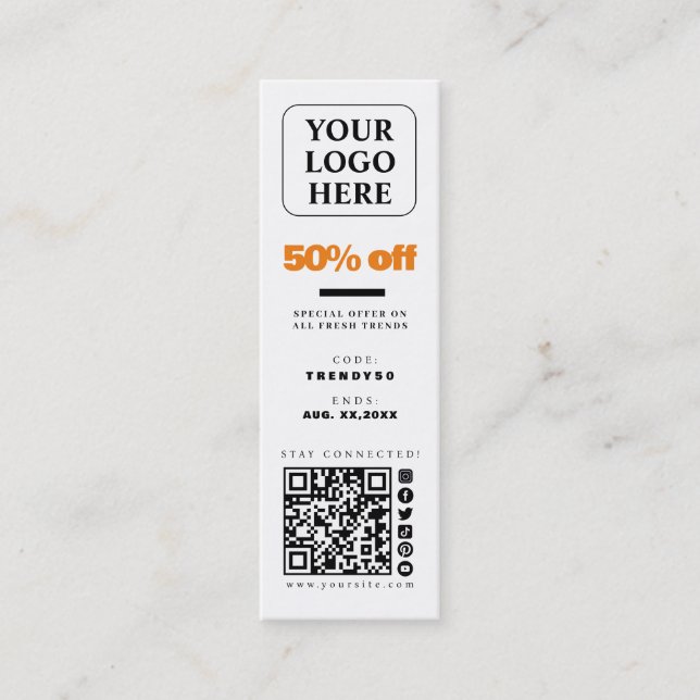 Tarjeta promocional de precio/precio/venta de medi (Anverso)