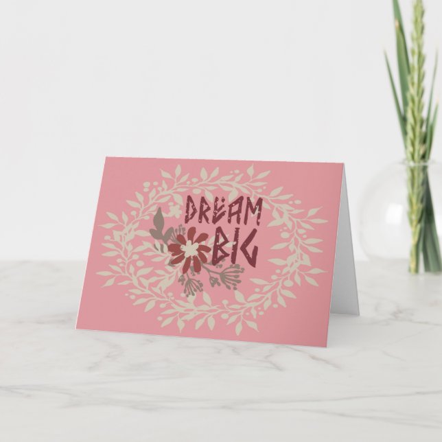 Tarjeta promocional Dream Big Pink (Anverso)