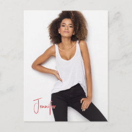 Tarjeta promocional modelo de actor de código QR d