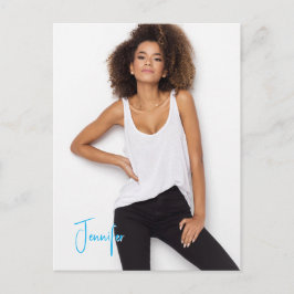 Tarjeta promocional modelo de actor de código QR d