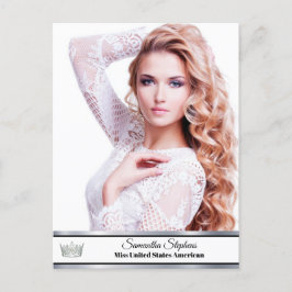 Tarjeta promocional personalizada de concurso de b