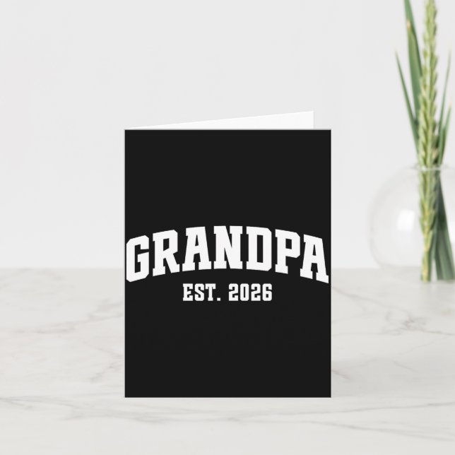 Tarjeta Promoted To Grandpa Est. 2026 Grandparent Baby Ann (Anverso)