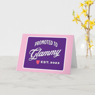 Tarjeta Promovido A Glammy Est. 2023 Para Nueva Abuela