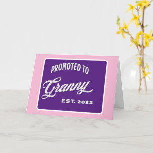 Tarjeta Promovido A La Abuela Est. 2023 Para La Nueva Abue