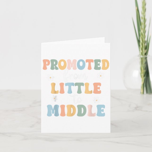 Tarjeta Promovido A La Hermana Hermana Media Toddler Baby  (Anverso)