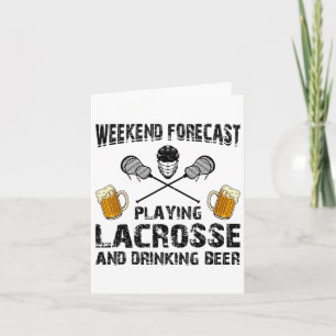 Tarjeta Pronóstico De Fin De Semana Jugando Lacrosse Y Beb