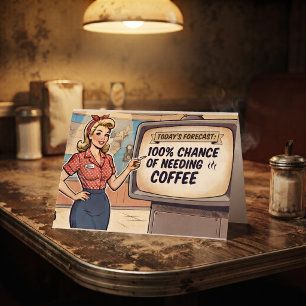 Tarjeta Pronóstico de Hoy. 100% Probabilidad de Café Div