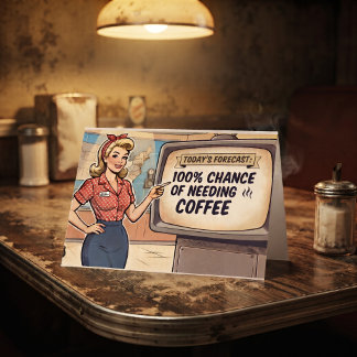 Tarjeta Pronóstico de Hoy. 100% Probabilidad de Café | Div