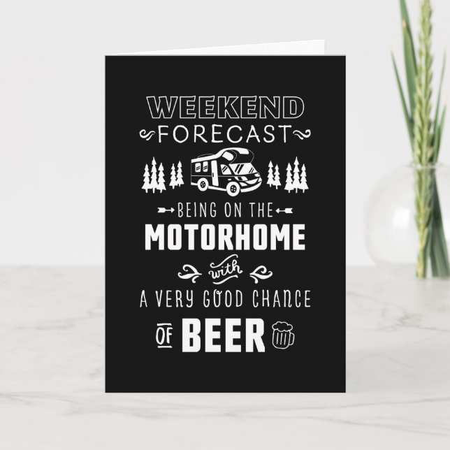 Tarjeta Pronóstico Motorhome - buena probabilidad de cerve (Anverso)