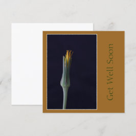 Tarjeta Pronto Estarás Mejor Floral Tonos Marrones Dorados