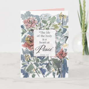 Tarjeta Prontuario de Proverbios Escrituras Religiosas Ros