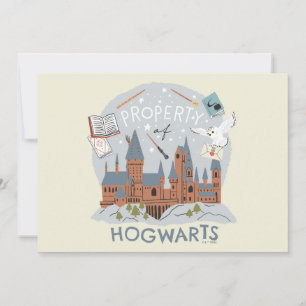 Tarjeta Propiedad de Gráfico de Dibujos Animados de Hogwar