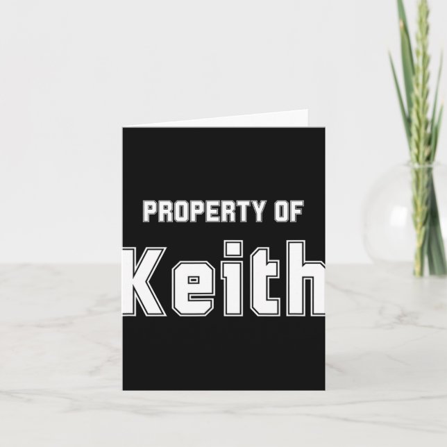Tarjeta Propiedad De Los Regalos De Keith Funny Bacheloret (Anverso)