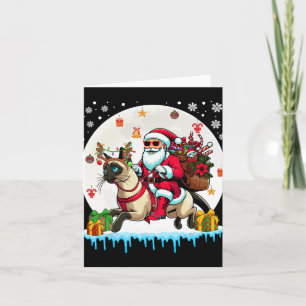 Tarjeta Propietario de Navidades gatos birmanos de renos e