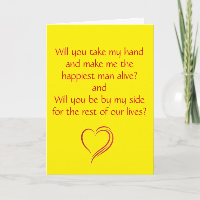 TARJETA PROPONER CON CORAZONES Y AMOR (Anverso)