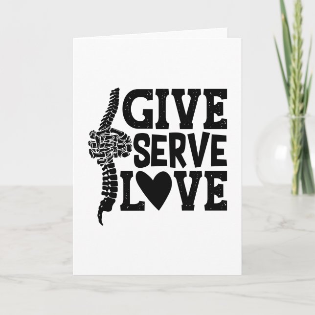 Tarjeta Proporcionar amor Quiropráctico de espina dorsal (Anverso)