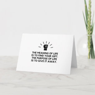 Tarjeta Propósito de la vida