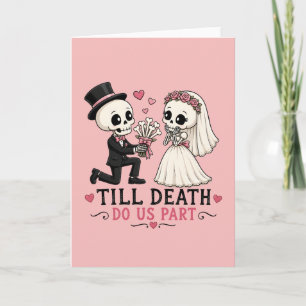 Tarjeta Propuesta de Boda de Esqueleto Adorable