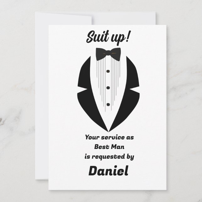 Tarjeta Propuesta de Boda del Padrino (Anverso)
