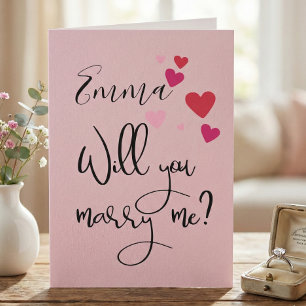 Tarjeta Propuesta de Boda Personalizada ¿Te Casarás Conmig