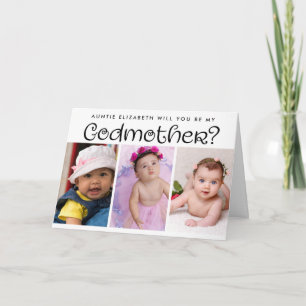 Tarjeta Propuesta de collage de fotos Madrina