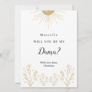 Tarjeta Propuesta de Dama Celestial para Corte de Quinceañ