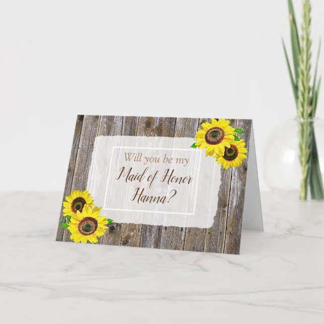 Tarjeta Propuesta de Dama de Honor (Anverso)