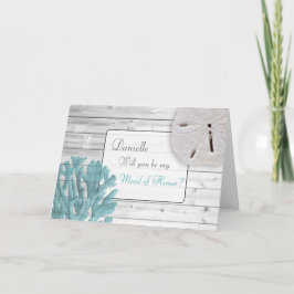 Tarjeta Propuesta de Dama de Honor con tema de Playa