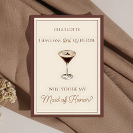 Tarjeta Propuesta de doncella de honor temática de Espress