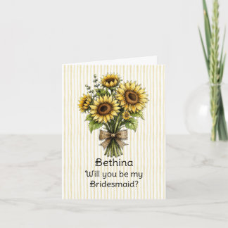 Tarjeta Propuesta de Girasol Caprichoso con Franja Amarill