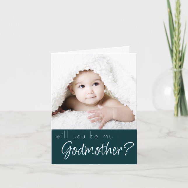Tarjeta Propuesta de Godmour | Navy Blue 2 Photo Will you  (Anverso)