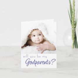 Tarjeta Propuesta de Godparent | Foto de guión clásico sim