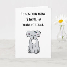 Tarjeta Propuesta De Honor De Koala