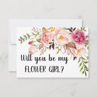 Tarjeta Propuesta de la chica de flor