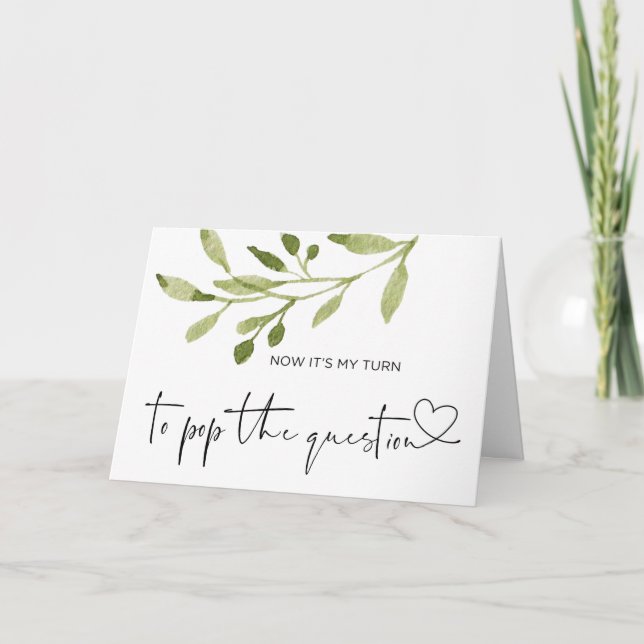 Tarjeta Propuesta de la dama de honor Elegante Boda de ver (Anverso)
