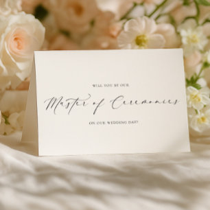 Tarjeta Propuesta de Maestro de Ceremonias de Boda de Elle