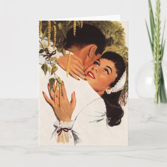 Tarjeta Propuesta de matrimonio de cosecha, amor y romance (Anverso)